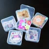 5pcs Mini Transparent Portable and Organized Storage Boxes for Accessory Sticker Organizer 5