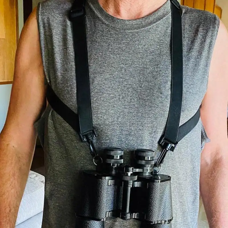 Binoculars Harness Strap X-Shaped Harness Strap Adjustable Binocular Carrier Elastic Durable Shoulder Straps Optics Accessories 3