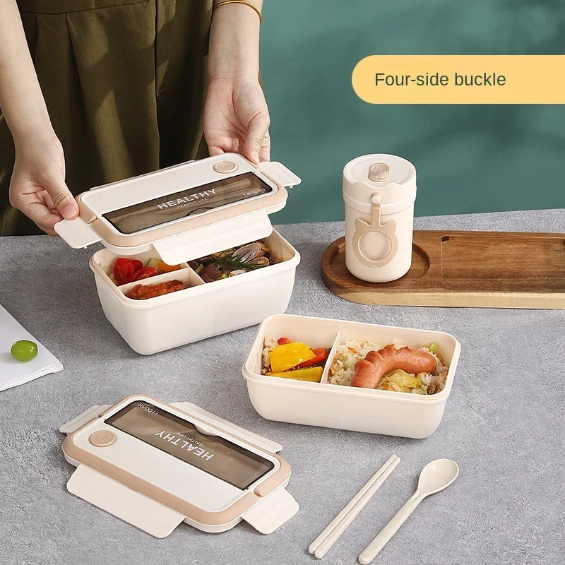 1100ML Baby Lunch Box Children's Student Sealed Cabinet Fruit Salad Box Microwave Heated Bento Storage Snack