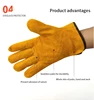 Men Work Gloves Soft Cowhide Driver Hunting Driving Farm Garden Welding Security Protection Safety Mechanic Glove 6