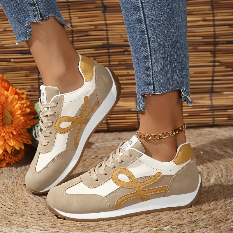 2024 New Trend Round Head Deep Mouth Walking Shoes Light Versatile Breathable Cross Lace Casual Sports Shoes Zapatos De Mujer 6