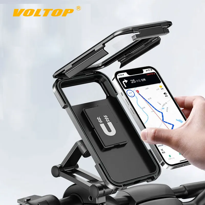 

Motorcycle Bike Mobile Phone Holder Support Universal Waterproof Bicycle GPS 360° Swivel Adjustable Motorcycle Cellphone Holder