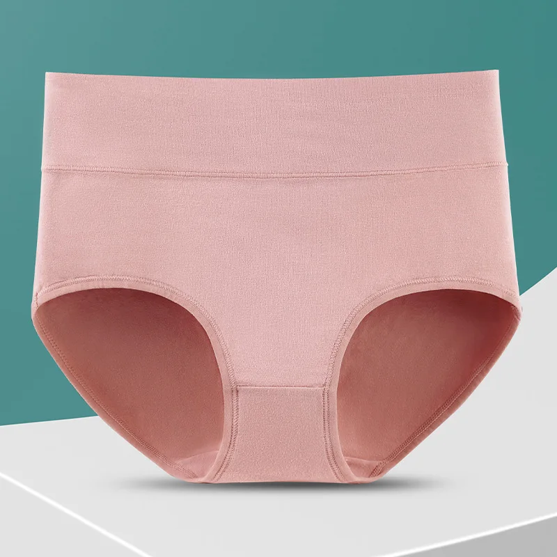 New 4Pcs/Lot High Waist Panties Women Underwear Plus Size Cotton Briefs Girls Shapers Abdominal Underpants Female Sexy Lingeries