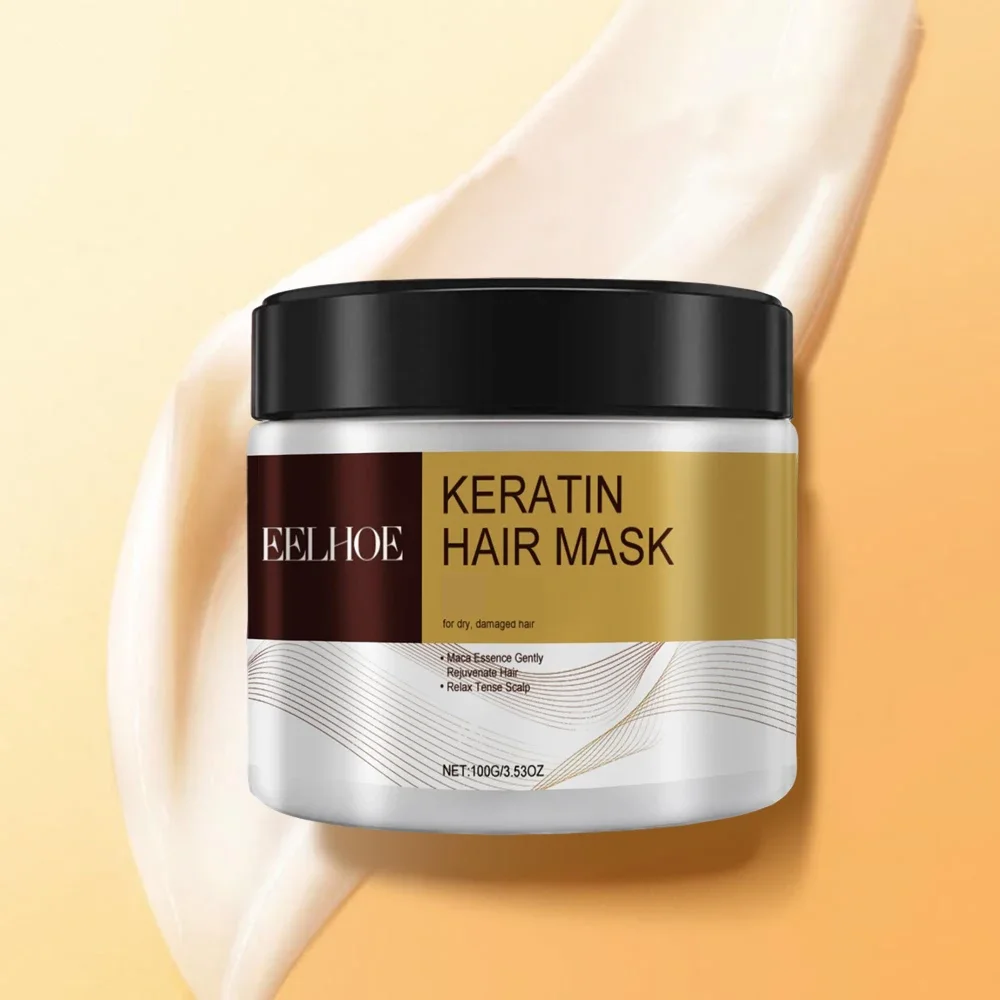 Hair Mask Collagen hair mask Repair Damage Frizzy Straighten Soft Smooth Moisturize Hair Treatment Hair Restore Cream Care