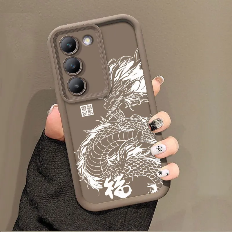 Luxury Dragon Totem Shockproof Silicone Back Cover Case
