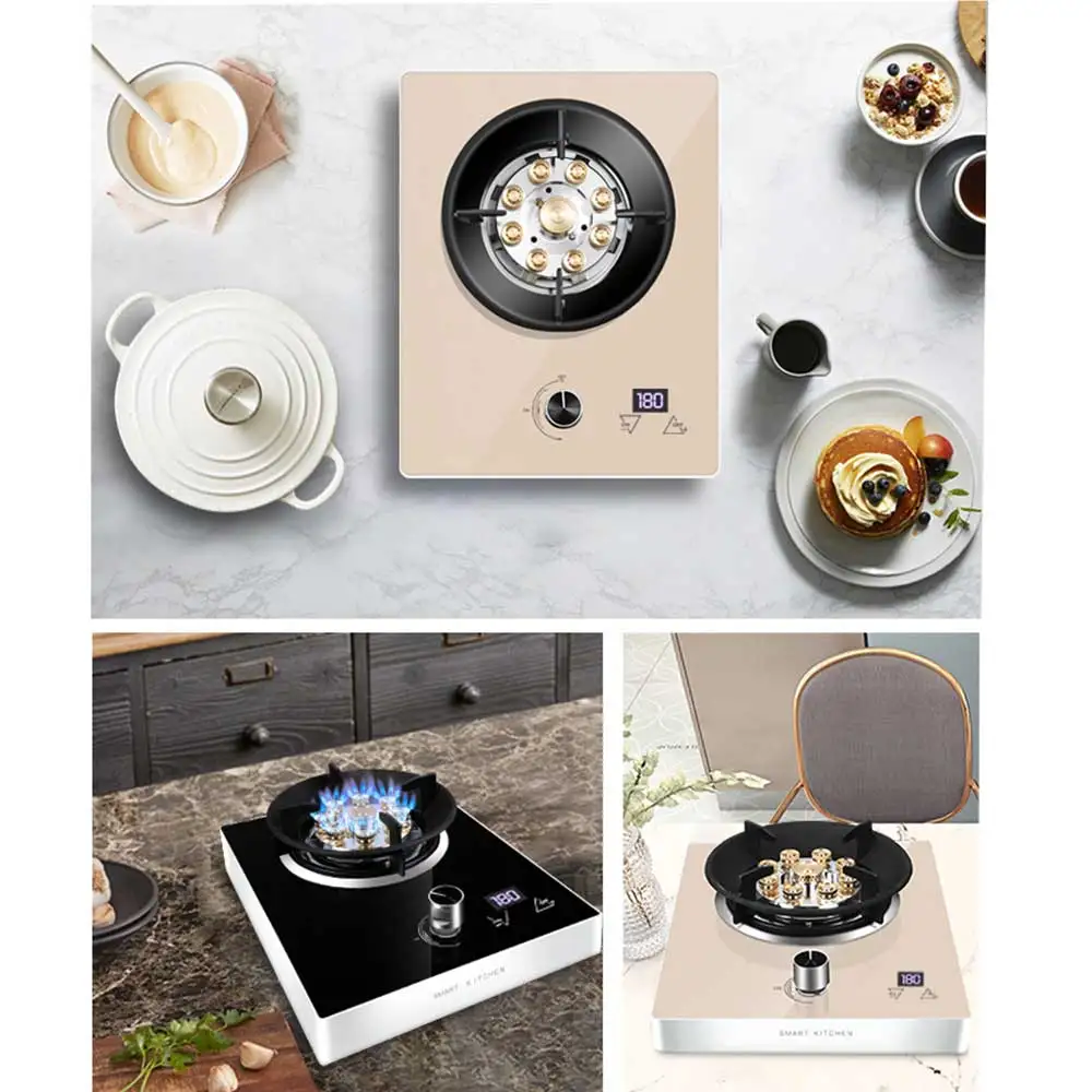 Timing Desktop Gas Stove Cooktop Liquefied Gas Stove Natural Gas Household Embedded High-power Fierce Stove Gasbrenner