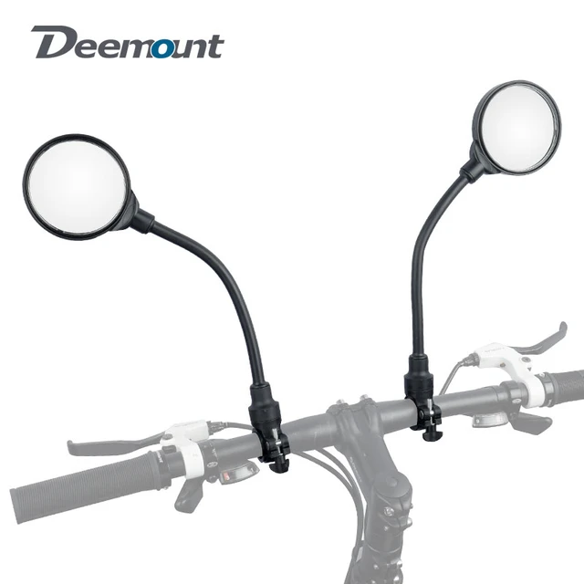 Deemount 1 Pair Bicycle Rear View Mirror Bike Cycling Wide Range Back Sight  Reflector Angle Adjustable Left Right Mirrors