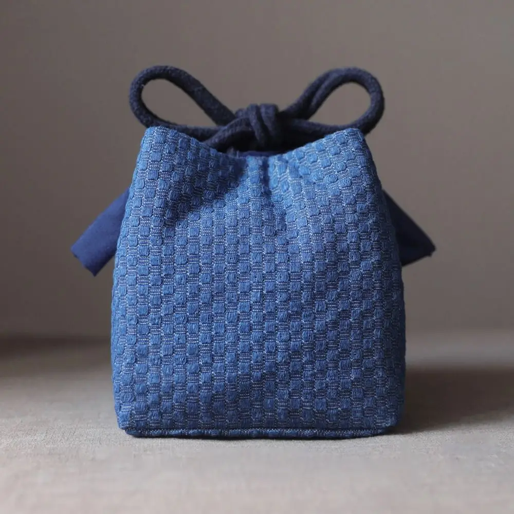 Chinese Style Teapot Cup Cotton Protect Cloth Bags Dustproof Denim Travel Teaware Storage Bag Portable Practical tea storage bags