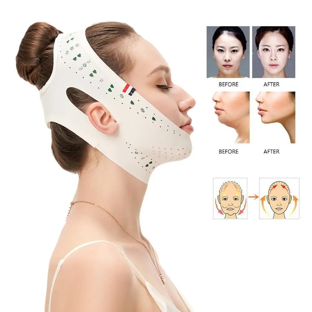 1pcs V-face Sleep Mask Lifts Tightens Lightens Fine Lines Removes Double Chin Facial Shaping External Beauty Tool damaged screw extractor tool set removes stripped screws and damaged bolts 4pcs speedout damaged screw extractor