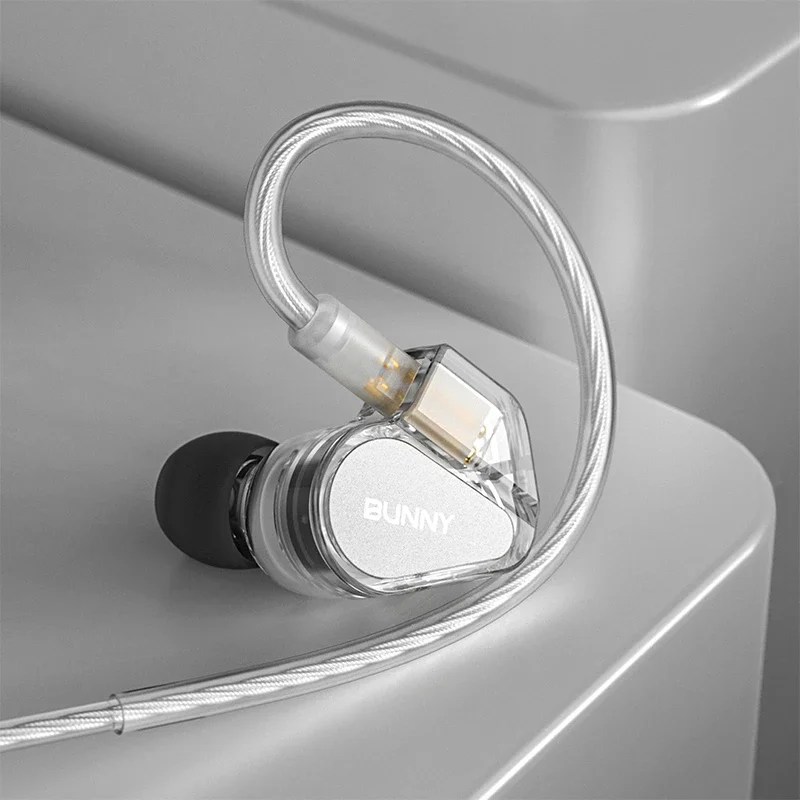 TANCHJIM BUNNY Wired Earbuds In Ear HiFi DMT4 Ultra High Quality Earbuds Maze style Single Action Drive Earbuds customizable 4