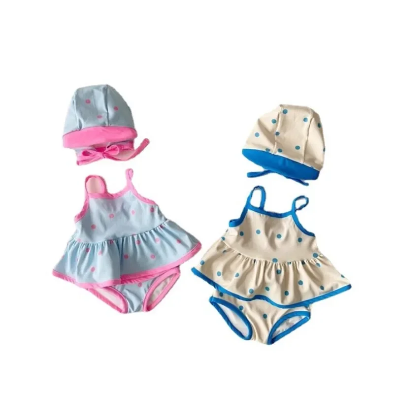 Children Swimwear Swimwear For Children Summer Girls Swimsuit 3 Pieces Swimsuit 1-5T Girl Sleeveless Swimming Wear Rainbow Mermaid Bathing Suits