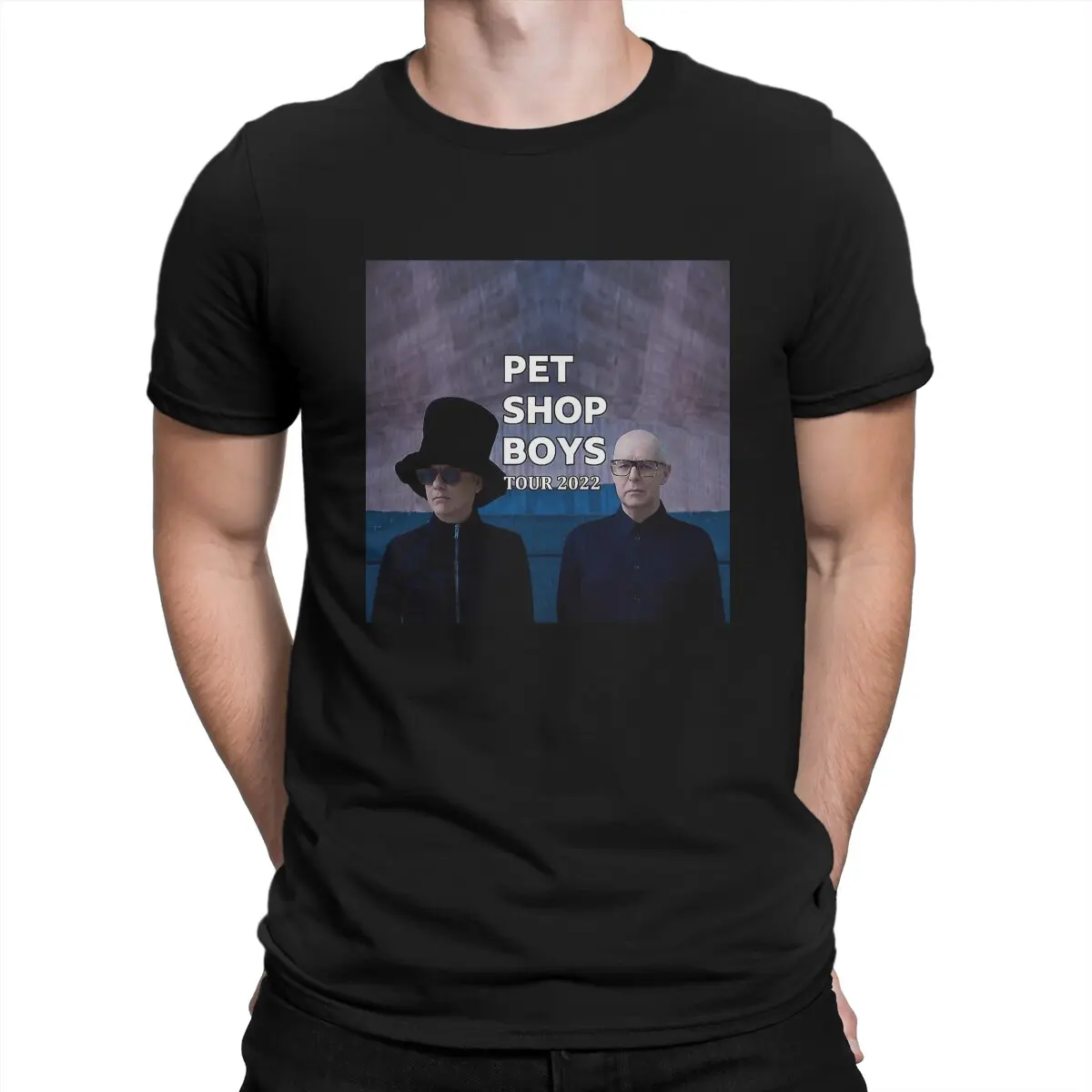 

Pet Shop Boys Creative TShirt for Men Tour 2022 Round Collar Basic T Shirt Personalize Gift Clothes Streetwear