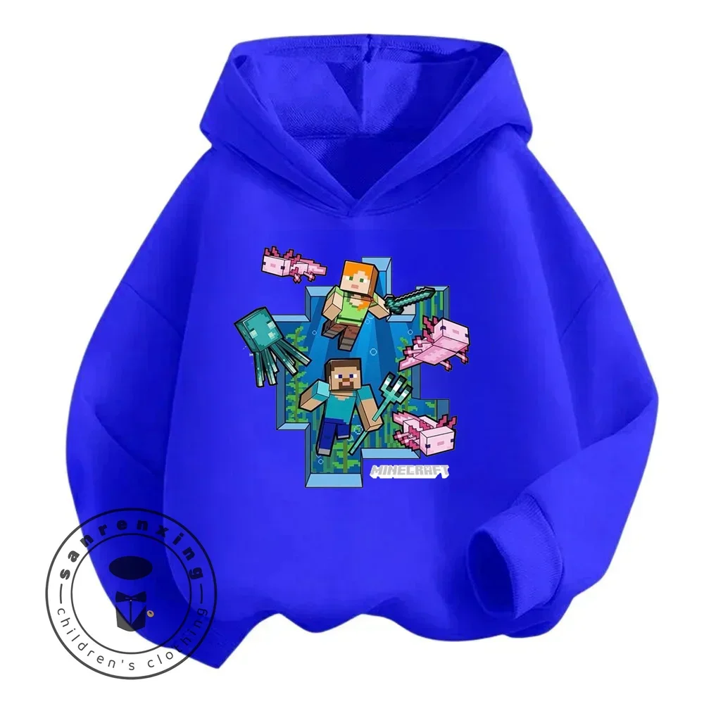 Minecraft Cartoon Children children sweater Fall Winter Long Sleeve Sweatshirts