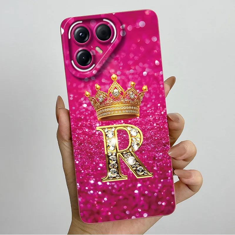 Luxury Crown Letter Silicone Soft Phone Case - Shockproof Back Cover