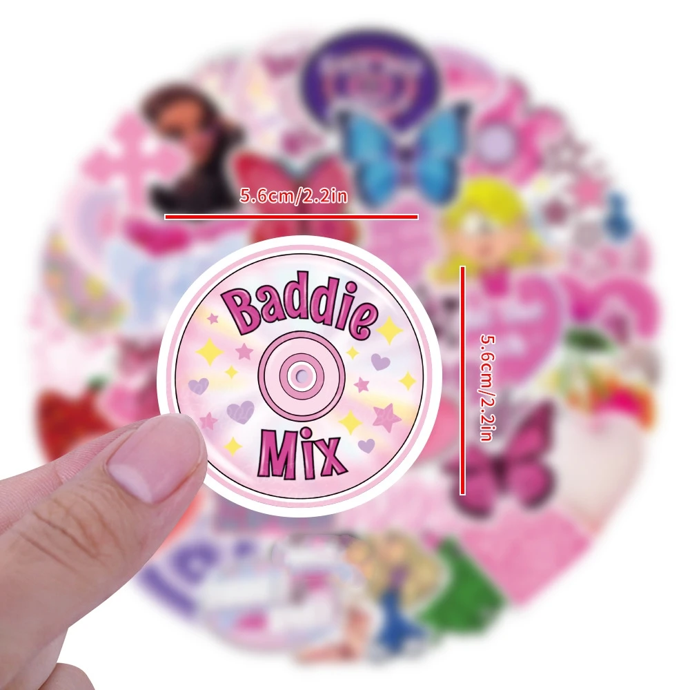 10/30/60Pcs 가방 스케이트 보드 노트북 수하물 전화 자동차 스타일링에 대 한 귀여운 핑크 Y2K 스티커 DIY 데 칼 Pegatinas