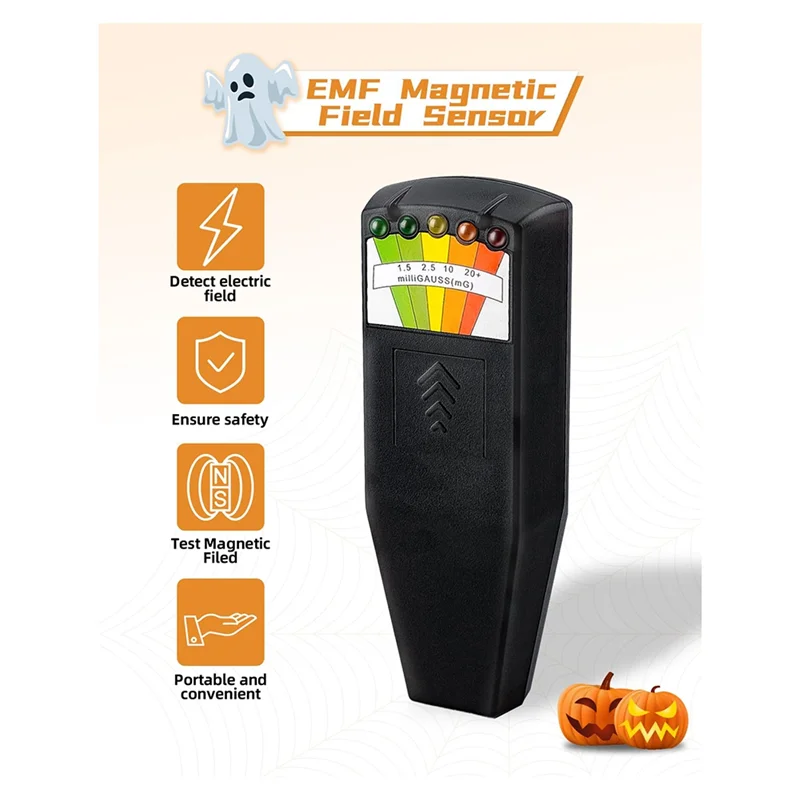 FULL-EMF Meter, Ghosthunting Equipment Kit, Paranormal Equipment LCD Emf Detector For Home, Office & Outdoor Inspections