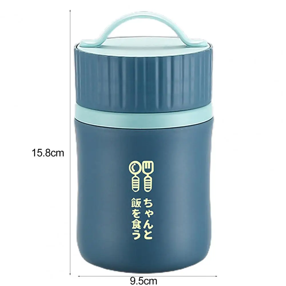 Oatmeal Stainless Steel Lunch Box Drinking Cup With Spoon Food Jar Soup  Double Layer Containers Thermische Breakfast lunchbox
