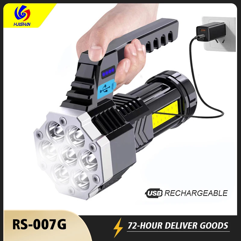 Lampe Torche LED Rechargeable Étanche IPX4 Lampe de Poche Ultra
