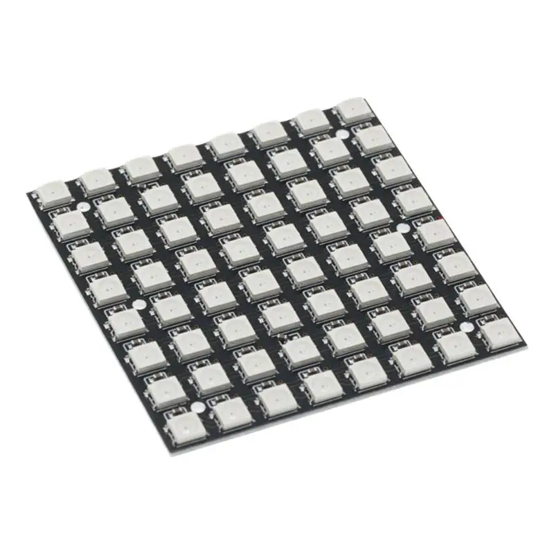 신제품 1개 내장형 풀컬러 드라이버 컬러 라이트 개발 보드 WS2812 LED 5050 RGB 8x8 64비트 LED 매트릭스 모듈 아두이노용