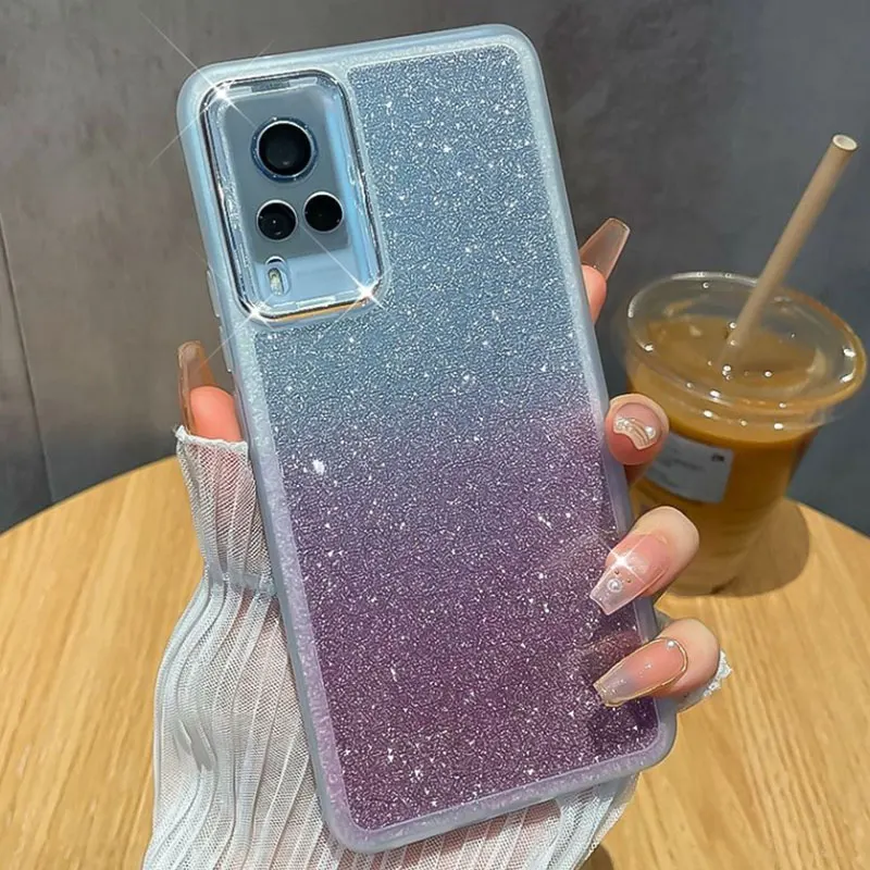Capa de silicone macio brilhante para Vivo V29E V29 Y78 Y36 Y02 Y16 Y35 Y51 Y31 Y22 Y21 S Y33s Y53s_voghion.com