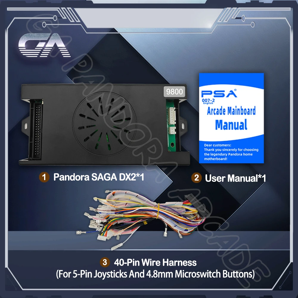 pandora Saga DX2 Arcade Box 9800 in 1 PCB Games Board Mainboard