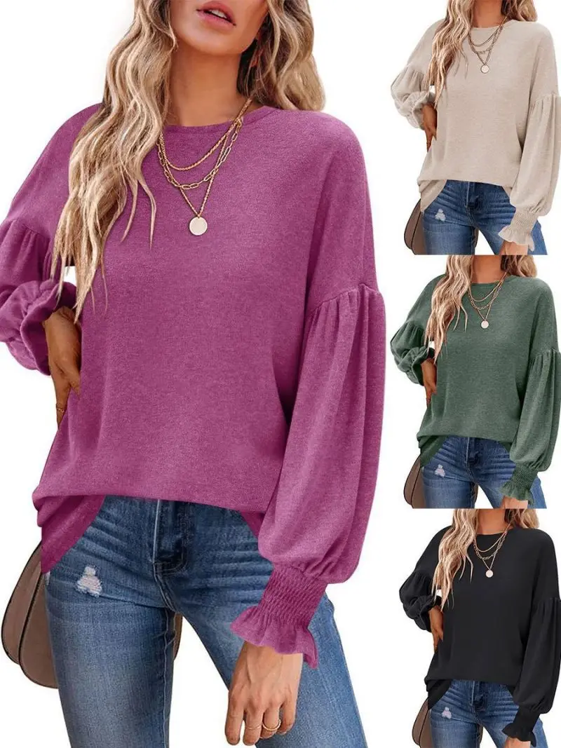 

Vintage T Shirts For Women Clothes New Fashion O Neck Long Sleeve Streetwear Loose Tops Female Casual Oversize Tee Shirt