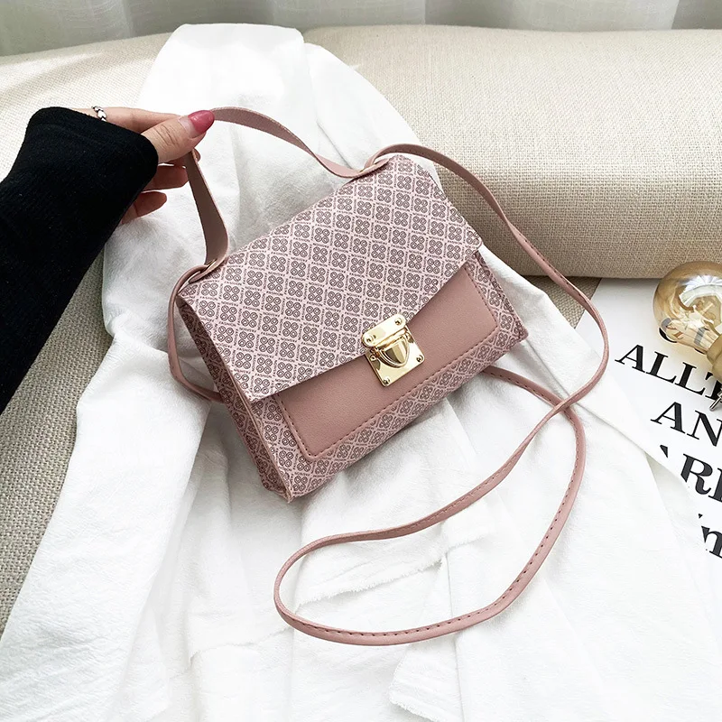 The New Versatile Handheld Small Square Bag, Fashionable Vintage One-shoulder Women's Cross-body Bag Simple Small Bag