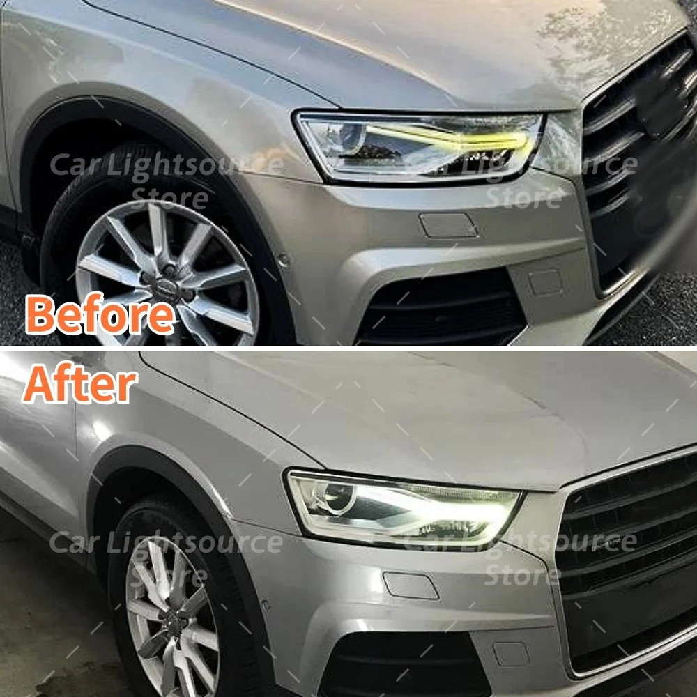 화이트 라이트 LED DRL 보드 8U0941475B 41475C 아우디 Q3 RSQ3 8U 2016-2018 제논 헤드라이트 컨트롤 주간 주행등 모듈