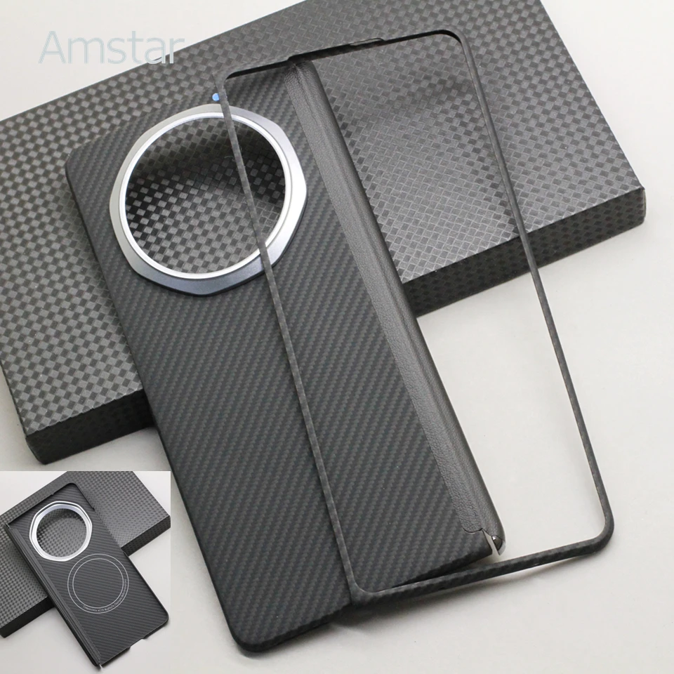 Amstar Carbon Fiber Magnetic Foldable Case with 600D Aramid Fiber - Magsafe Compatible
