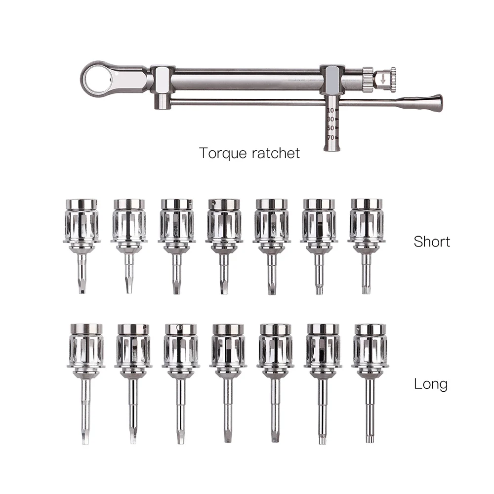 Ratchet Dentistry Screwdriver Tools, Longo E Curto