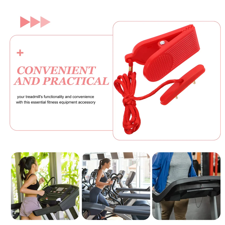 Clé D'arrêt D'urgence Pour Tapis De Course - Interrupteur De Sécurité à Double Insertion - Accessoire Fitness En Plastique Solide