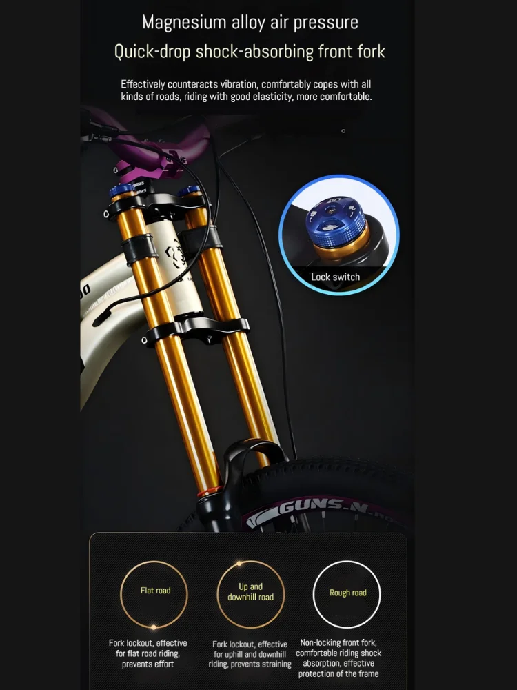 Aluminum Full Suspension Mountain Bike, 8/9/10 Speed