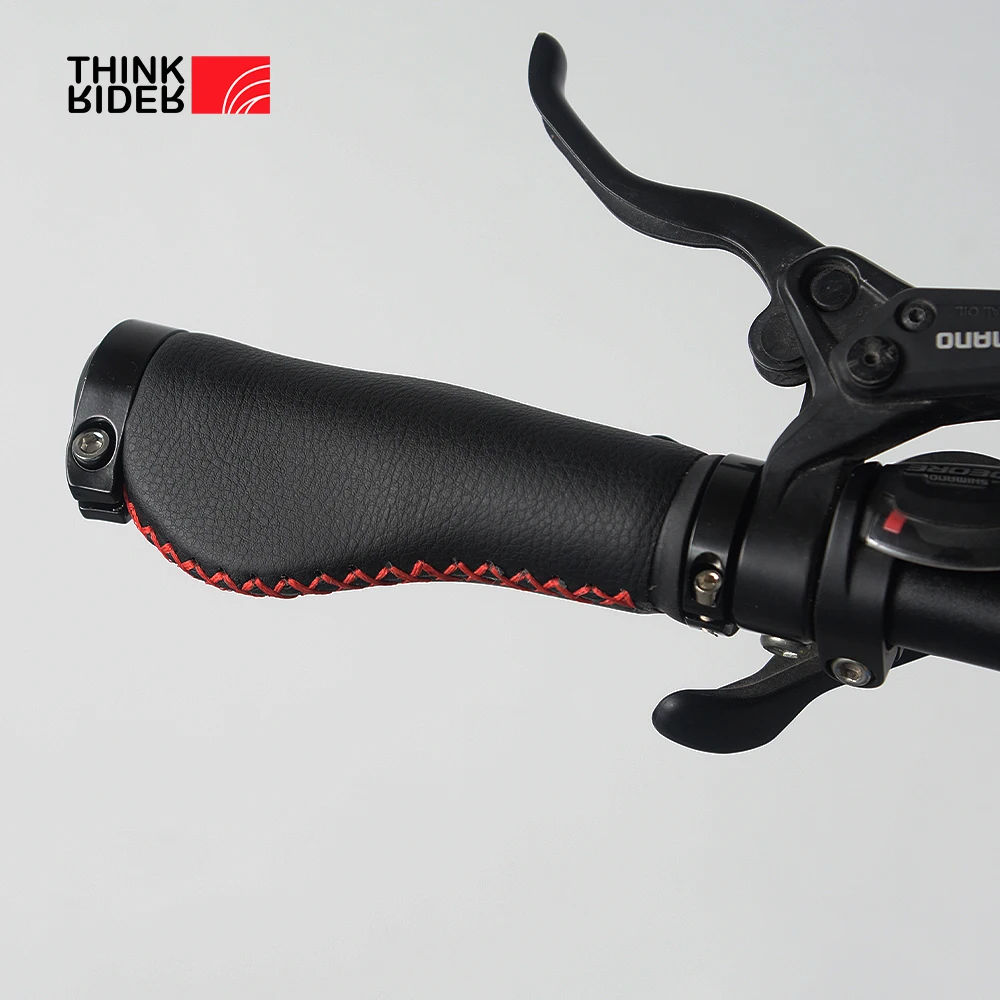 Poignées VTT WEST BIKING Cuir Noir Verrouillables 22.2 Mm – Confort Et Look Rétro Pour Votre Guidon