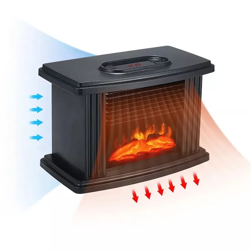 1000W Household Winter Heating Machine Log Burning Fire Flame Effect Stove  Heater Electric Heather Fireplace with Remote Control
