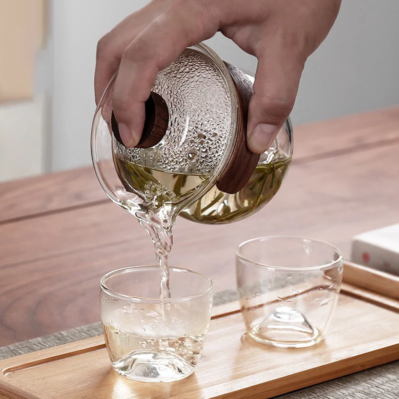 Glass Gaiwan Single Tea Bowl Large Kungfu Tea Set Heat-resistant Tureen for Puer Thickened