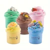 70ML Fluffy Butter Slime Kit With Scented DIY Slime Pineapple Fruit Charms Slime Super Soft And Non-Sticky Birthday Gift Toys 1