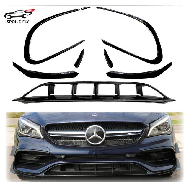 2015 To 2018 For Mercedes Benz CLA C117 X117 CLA200 220 250 260 AMG Front  Bumper Lip Spoiler Splitter Air Vent Fog Lamp Grille - AliExpress