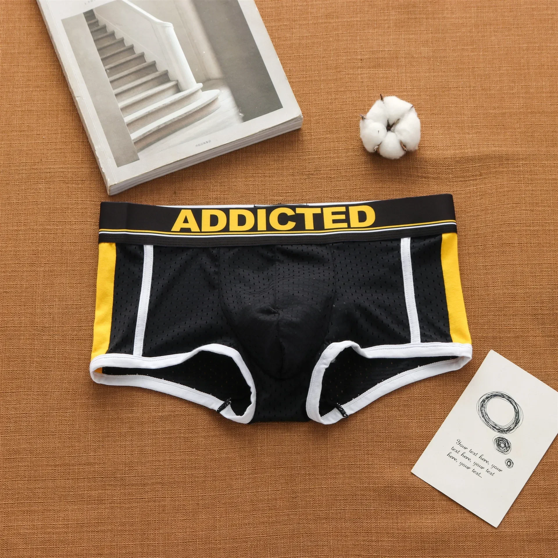 Men's panties, low rise breathable ice silk mesh comfortable tide boxers 6