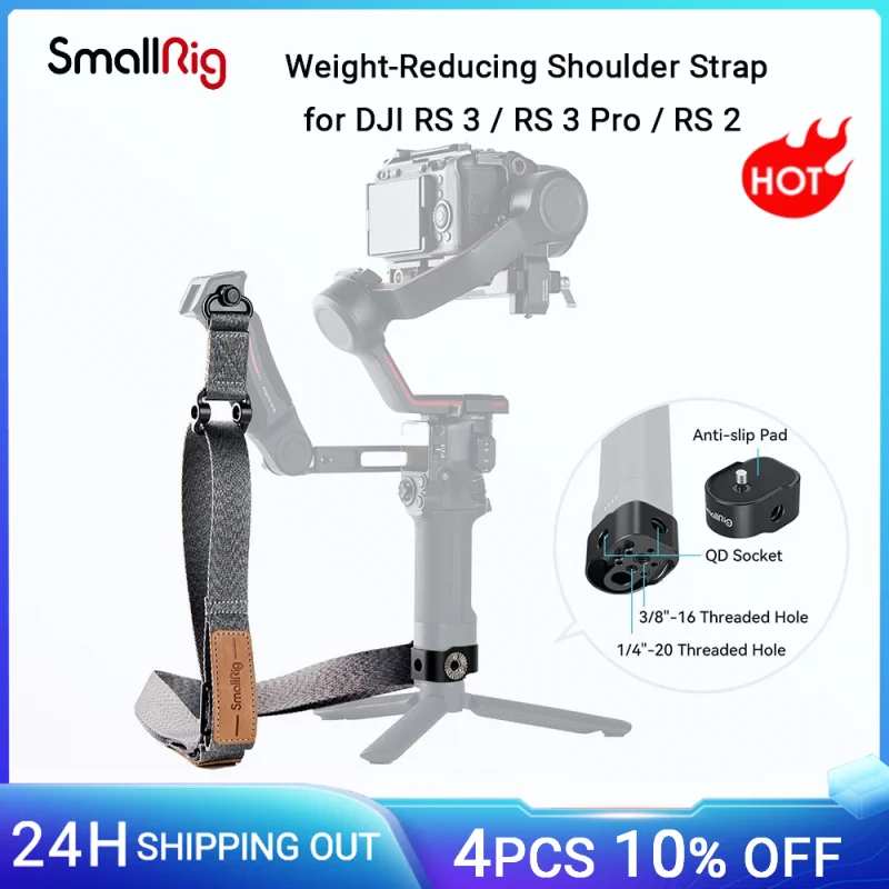 Alça de Ombro de Redução de Peso Smallrig Compatível com Alça Sling Gimbal Belt para Dji rs Rs3 Pro Rs2 4118 Rs3