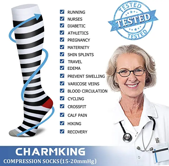 Compression Stockings Men Women Socks Fit For Medical,Varicose Veins,Diabetic,Anti Fatigue Sport Compression Socks Running