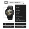 SKMEI1881 Mens Casual Stopwatch Clendar Clock 50M Waterproof Wristwatches reloj hombre Multifunctional LED Light Digital Sport 6