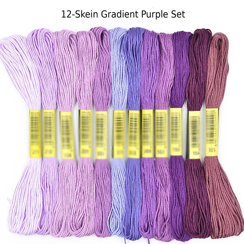 Vibrant Gradient Multicolor Embroidery & Sewing Thread Set