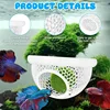 Aqaurium Floating Cave Fish Shrimp Hideout Shelter 3-in-1 Hammock Feeding Ring & Resting Spot for Betta Small Aquatic Pets