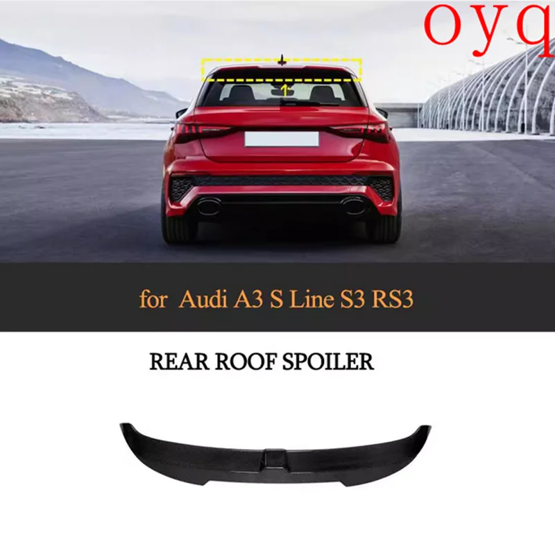 

For Audi a3 S3 rs3 high quality Carbon Fiber rear boot Wing Spoiler Rear Roof Spoiler Wing Trunk Lip Boot Cover