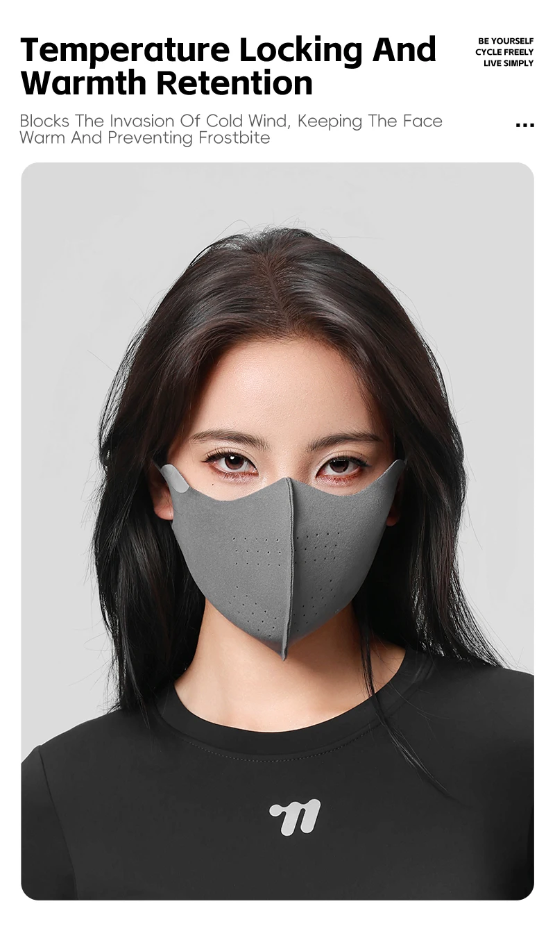 WEST BIKING Winter-Fahrradmaske, winddicht, 3D-Augenschutz-Gesichtsmaske, dünnes Fleece, warm, für Männer und Frauen, Skifahren, Angeln, Radfahren – Detail 6