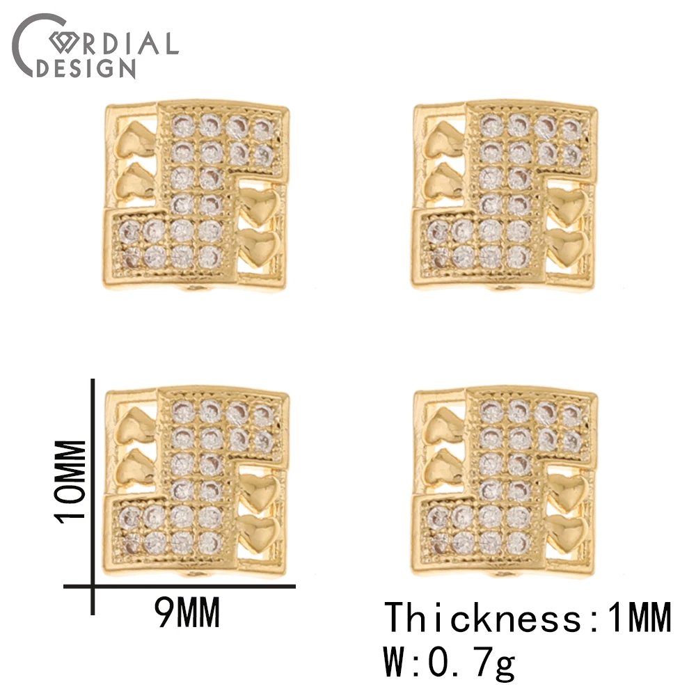 Cordial Design 50Pcs DIY Fingernail Accessories/Cubic Zircon/Multi Shapes/Genuine Gold Plating/Jewelry Findings & Components - cordial