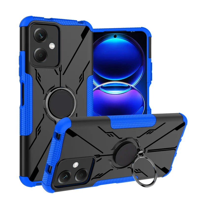 Funda Per Xiaomi Redmi Note 12 Note12 Pro + Plus Cover Hybrid Hard Anti Drop Metal Ring Standing Protect Custodia Per Cellulare Caso