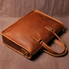 LUOKIR Real Leather Handbag Men Vintage Crazy Horse Cowhide Office Computer Bag Simplicity Business Briefcase For 14 Inch Laptop 4