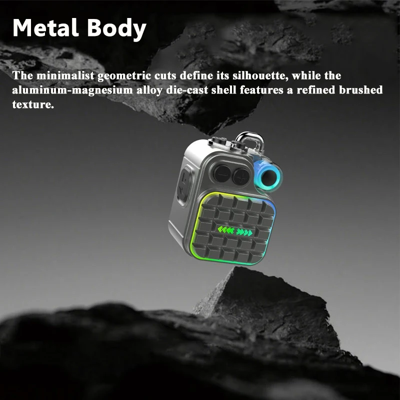 Mini Pocket Bluetooth Speaker Wireless Bluetooth 6.0 Shocking Bass Subwoofer RGB Light Party Loudspeaker Portable MP3 Music Box