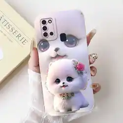 Chic Love Bow Rabbit Soft Silicone Phone Case Cover - Samsung A21s (TYbai2289)